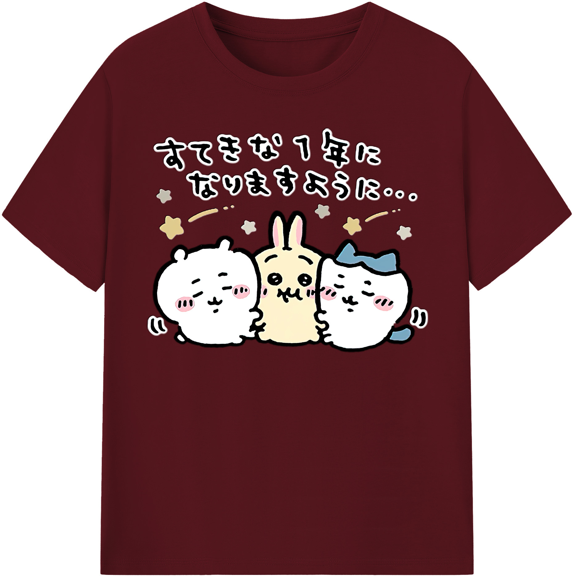 （画像用） ちいかわ ちいかわ Chii-kawa chiikawa 綿100％半袖Tシャツ（フロントプリント）